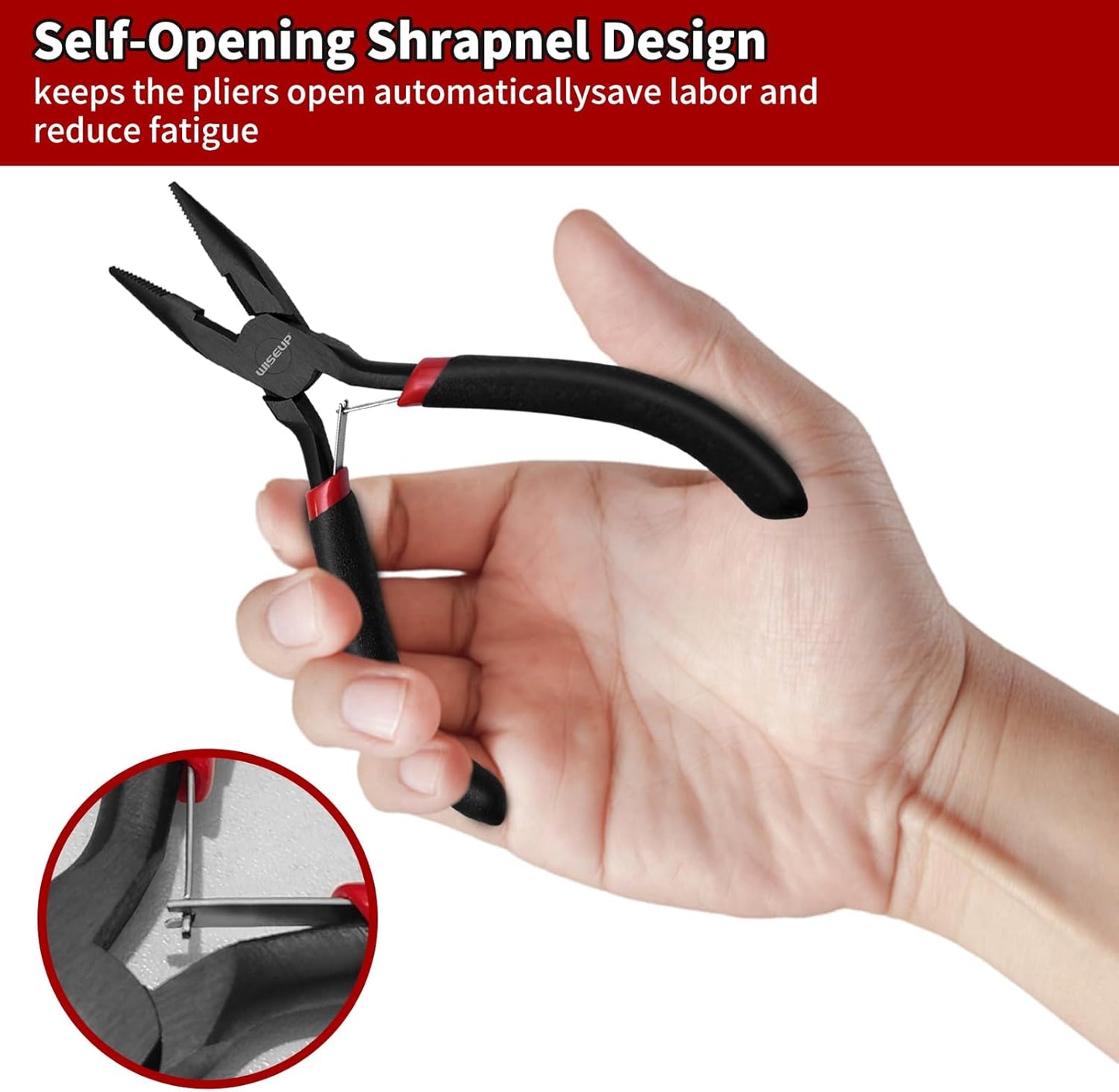 WISEUP 3 Pcs Jewelry Pliers Set - Needle/Chain Nose, Round Nose and Wire Cutters for Jewelry DIY Craft，Repair & Wire Wrapping - Crafty Corner
