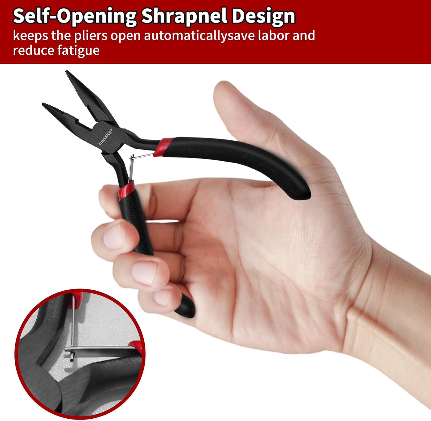 WISEUP 3 Pcs Jewelry Pliers Set - Needle/Chain Nose, Round Nose and Wire Cutters for Jewelry DIY Craft，Repair & Wire Wrapping - Crafty Corner