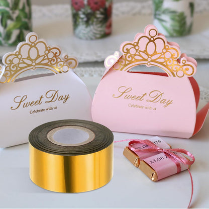 PATIKIL 2"x400Ft Hot Stamping Foil Paper, Heat Transfer Hot Stamping Paper Foil Roll for Leather DIY Logo Decor Craft Gift Package Scrapbook Card, Dark Blue