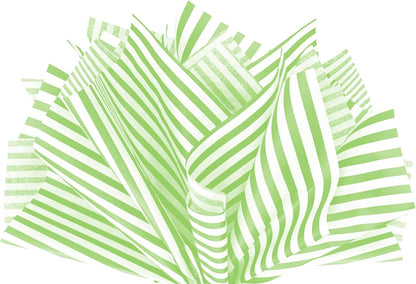 Flexicore Packaging Lime Green Pin Stripe Print Gift Wrap Tissue Paper Size: 15 Inch X 20 Inch | Count: 10 Sheets | Color: Lime Green Pin Stripe