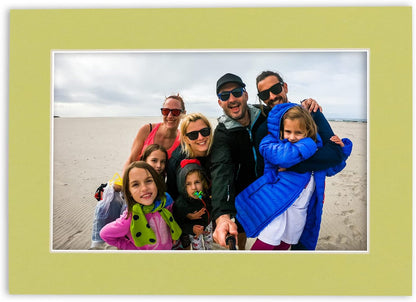 Pack of Ten Acid Free 8x10 Mats Bevel Cut for 5x8 Photos - Pistachio Green Precut Matboards With Backing Boards and Self Seal Photo Mat Bags For Pictures, Photos, Framing - 4-ply Thickness