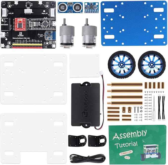 ELEGOO Tumbller Self-Balancing Robot Kit for Arduino Robotics for Kids Ages 8-12 12-14 Gifts for 8 9 10 11 12 13 14 15 16 Year Old Boys Girls Teens Toys for Ages 8-10 8-13 10-12 14-16 STEM Building