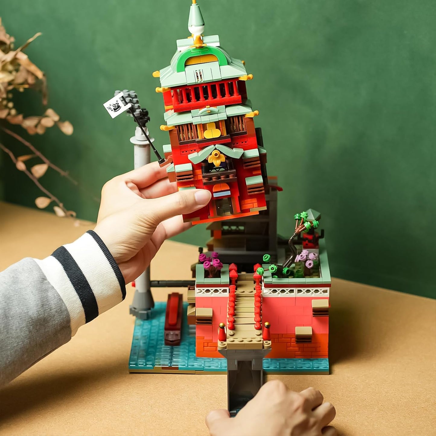 Flowers Japanese Castle House Building Kit Compatible with Lego Sets for adutls,Creator Architecture Building Model Set for Girls 8-14 Years Up Movie Lover 1826 pcs - Crafty Corner