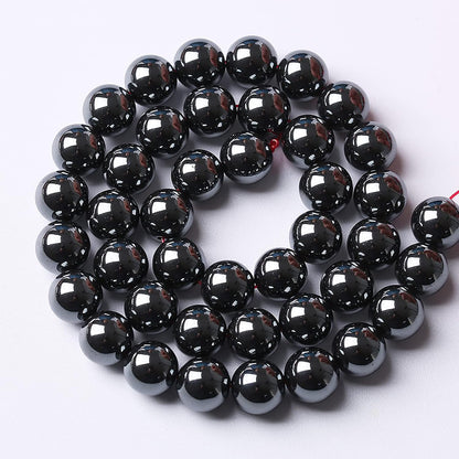 71pcs 6mm AAA Black Hematite Beads Natural Stone Gemstone Round Loose Beads for Jewelry Making DIY Bracelets Necklace Earrings