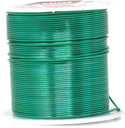 Mandala Crafts 20 Gauge Anodized Aluminum Craft Wire for Jewelry Making - 450 FT Colored Flexible Silver Black Gold Purple Red Kelly Green Wire - Bendable for Bonsai Armature Crafting Sculpting - Crafty Corner