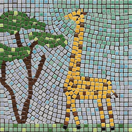 Discover The Ancient Art of Mosaics with Our Kit for Adults, Square 7inch (20cm) Giraffe