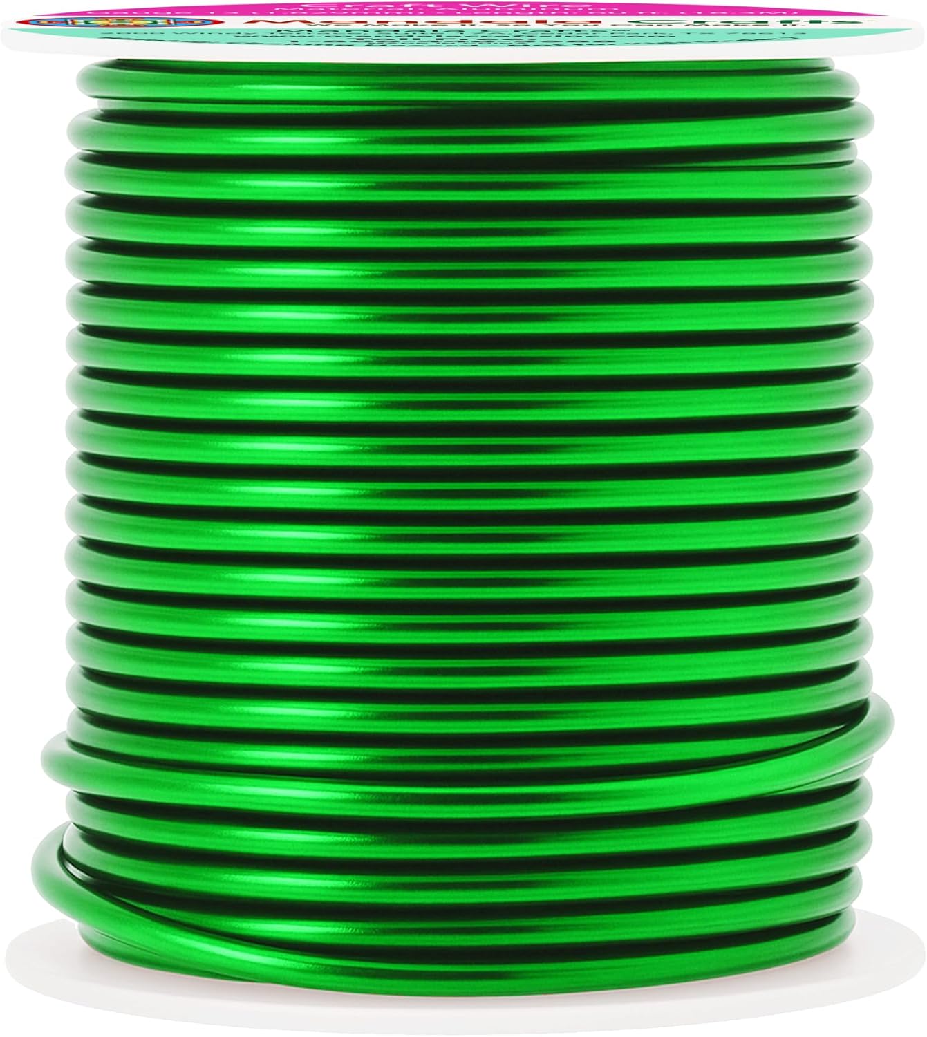 Mandala Crafts 13 Gauge Anodized Aluminum Craft Wire for Jewelry Making - 60 FT Colored Flexible Kelly Green Wire - Bendable for Bonsai Armature Crafting Sculpting - Crafty Corner