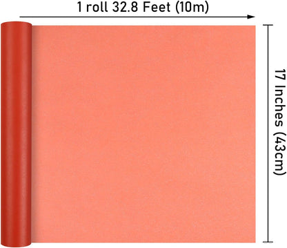 NESCCI Red Matte Wrapping Paper,Solid Color Pearly-Lustre Paper,Gift Wrapping Paper,Perfect for Wedding,Valentine's Day,Birthday, Christmas,Baby Shower,DIY Bouquet (17 Inches X 32.8 Feet)