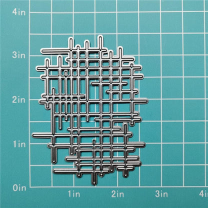 1Pc Silver Irregular Lines Metal Cutting Dies for Card Making, Paper Embossing Die-Cuts Sets, DIY Scrapbooking Photo Album Arts Crafts Templates, Stencils for Holiday Christmas Decoration，Scrapbooking