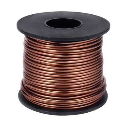 Aluminum Craft Wire, 75 Feet 1.5mm/ 16 Gauge Brown Bendable Soft Metal Aluminum Wire Roll Bulk for DIY Crafts Sculpting Jewelry Making