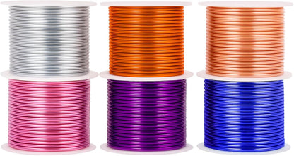 Mandala Crafts 13 Gauge Anodized Aluminum Craft Wire for Jewelry Making - 300 FT Colored Flexible Silver Copper Gold True Blue Purple Pink Wire - Bendable for Bonsai Armature Crafting Sculpting - Crafty Corner