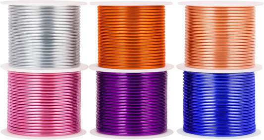 Mandala Crafts 13 Gauge Anodized Aluminum Craft Wire for Jewelry Making - 300 FT Colored Flexible Silver Copper Gold True Blue Purple Pink Wire - Bendable for Bonsai Armature Crafting Sculpting - Crafty Corner