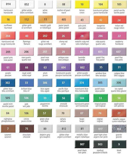 STAEDTLER FIMO Soft Polymer Clay - Oven Bake Clay for Jewelry, Sculpting, Crafting, 66 Pieces, Assorted Colors, 8023 C66-1