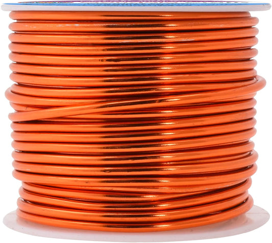 Mandala Crafts 12 Gauge Anodized Aluminum Craft Wire for Jewelry Making - 60 FT Colored Flexible Burnt Orange Wire - Bendable for Bonsai Armature Crafting Sculpting - Crafty Corner