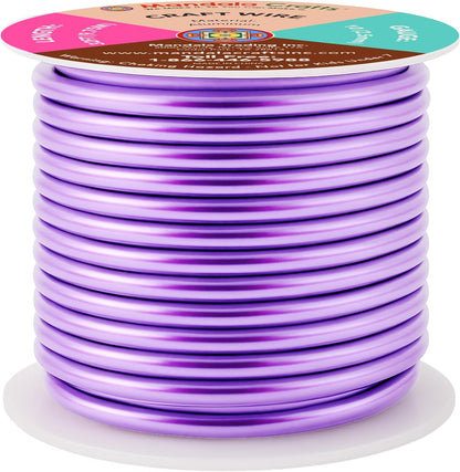 Mandala Crafts 10 Gauge Anodized Aluminum Craft Wire for Jewelry Making - 32 FT Colored Flexible Lavender Wire - Bendable for Bonsai Armature Crafting Sculpting - Crafty Corner