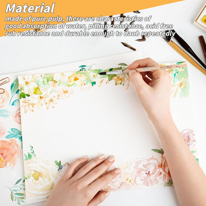 300 Sheets Cotton Watercolor Paper Bulk -140LB/300GSM Art Paper-9 x 12 inch Painting & Craft Paper, Finger Paints, Watercolor, Tempera, Drawing, Art Room & Home School Crafts