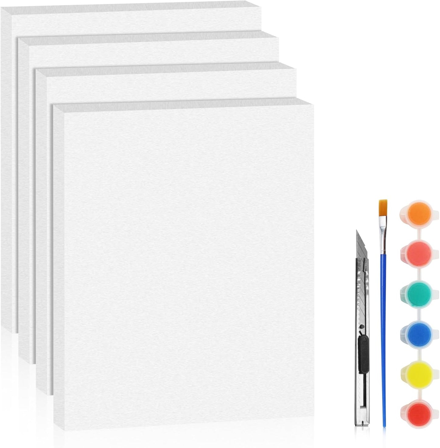 LuckyFoam White 4 Pack 15x12x1 inch Foam Sheets 1 Inch Thick Polystyrene Rectangles XPS Foam Board Craft for Insulating DIY Modeling Art Supplies - Crafty Corner