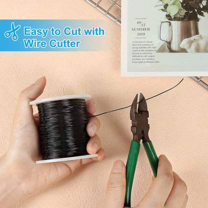 Tenn Well 20 Gauge Aluminum Wire, 328 Feet Soft Craft Wire for Jewelry Making, Beading, Sculpting, Bonsai Training, Crafting (Black)