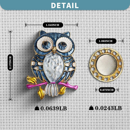 Magnetic Needle Minder Magnet Embroidery Accessories and Supplies Embroidery Needle Holder Cross Stitch Holder Needlework Supplies (Cardinal) (owl)