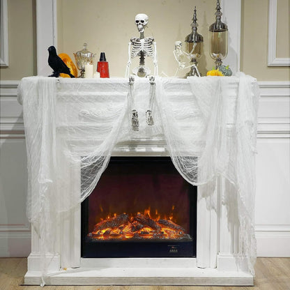 Boao Halloween Cheese cloth 39.37 x 393.7 Inch White Cheesecloth Roll for Crafts Large Cotton Muslin Gauze Fabric for Halloween Outdoor & Indoor Spooky Decoration