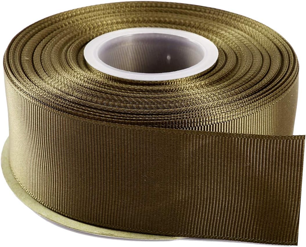 ITIsparkle 11/2" Inch Grosgrain Ribbon 25 Yards-Roll Set for Gift Wrapping Cake Decoration Party Favor Hair Braids Hair Bow Baby Shower Decoration Floral Arrangement Craft Supplies, Dark Olive Ribbon - Crafty Corner