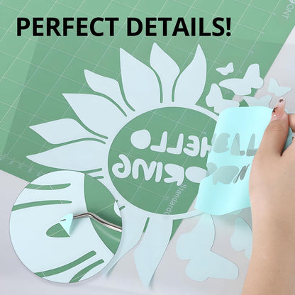 HTVRONT HTV Rolls Heat Transfer Vinyl - 12" x 8ft Mint HTV Vinyl for Shirts, Iron on Vinyl for All Cutting Machine - Easy to Cut & Weed for Heat Transfer Design (Mint)