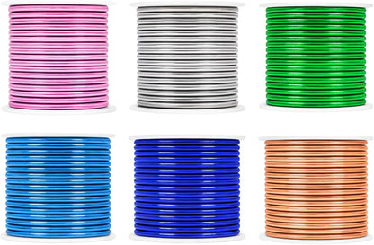 Mandala Crafts 13 Gauge Anodized Aluminum Craft Wire for Jewelry Making - 300 FT Colored Flexible Silver Copper True Blue Pink Ice Blue Green Wire - Bendable for Bonsai Armature Crafting Sculpting - Crafty Corner