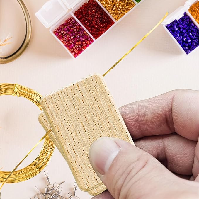 WINUSD Cloisonne Wire 20m Gold & Silver (1x0.3mm) | Jewelry Making Tools Kit with 2 Wire Straightening Boards for DIY Metalwork, Home Decor, Crafting Gifts, Artisan Supplies & Beginners/Professionals