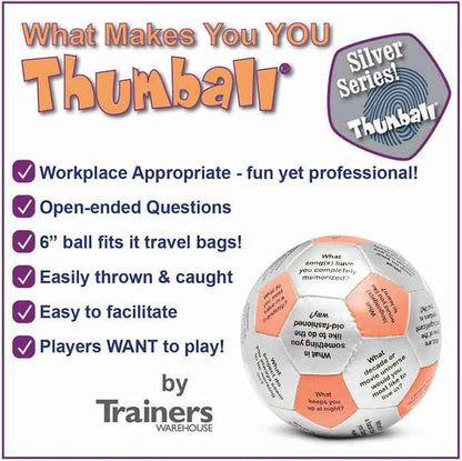 Trainers Warehouse 6" Thumball Collection, 32 Prompts for Conversation, Team Building, Relationship and Training