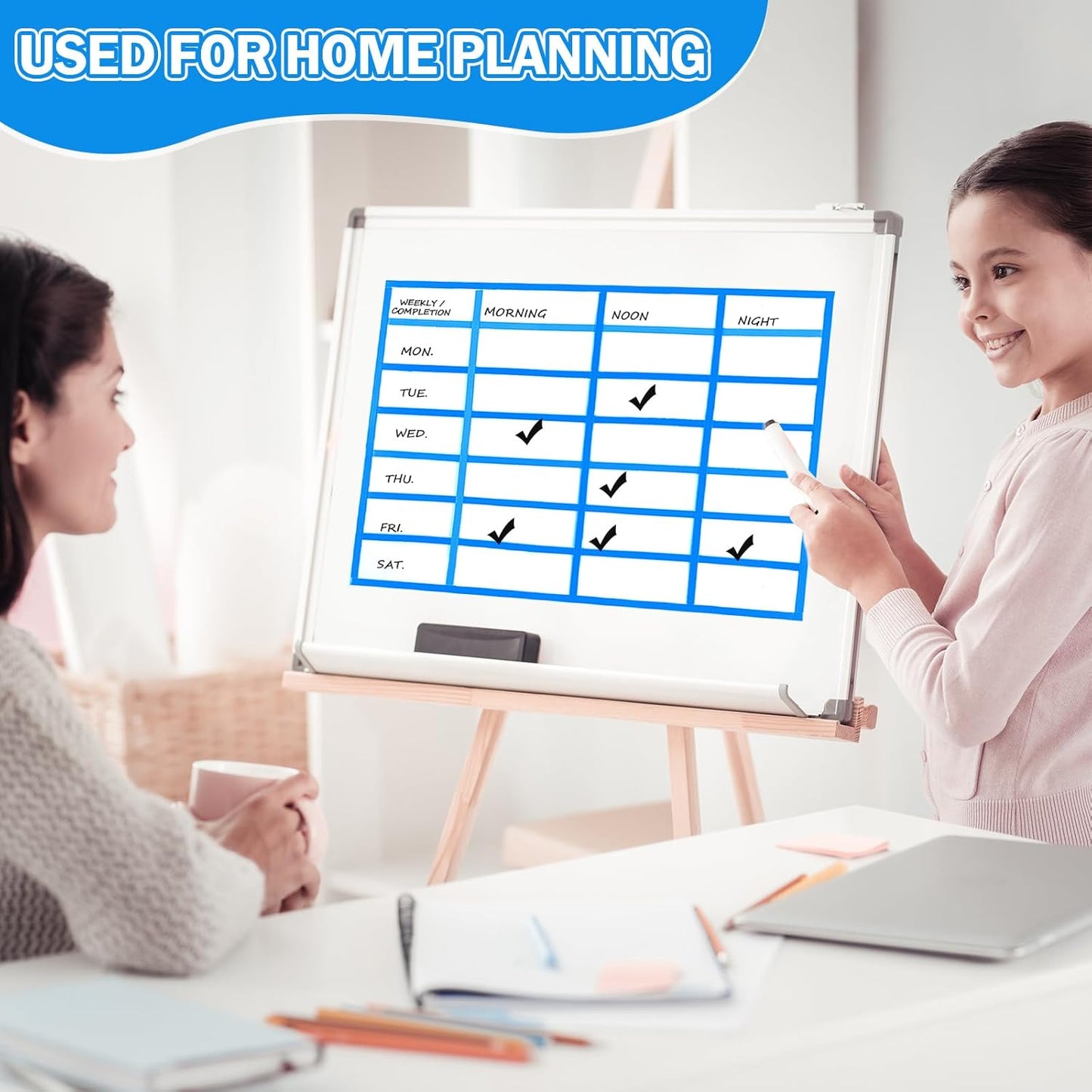 Magnetic Tape Roll Thin Strips, 0.39 Inch x 66 Feet Magnetic Board Dividers Whiteboard Graphic Decorative Tape Marking Line for Classroom Office Art Accessories(Blue)