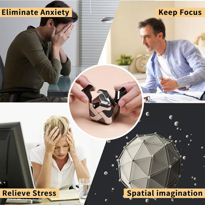 Metal-Puzzles Brain-Teaser 3D-Toys: Fidget-Toys Cool-Gadgets-Stuff Square-Cube-Box Puzzle-Toy ADHD Tools Stress Relief Gift for Kid Children Teen Adult Office Home School Christmas