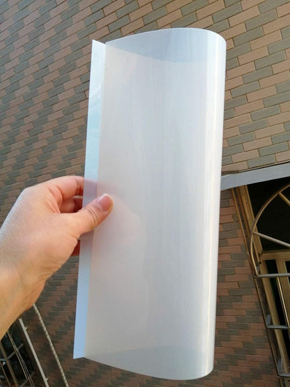BANLTRE 12 Sheets 7.5 mil Mylar Sheet 12 x 12 inch Milky Translucent PET Blank Stencil Making Sheet for Cutting Machines, Cut Tool Template Material (7.5 mil)