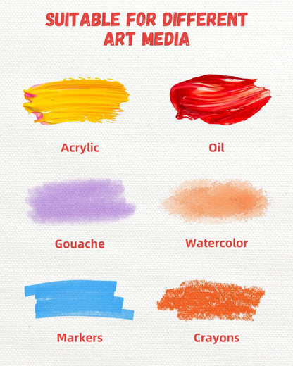 Simetufy 11 x 14 inch 12 Pack Painting Canvas Panels, Canvas Boards for Painting Gesso Primed Acid-Free 100% Cotton for Acrylics Oil Watercolor Paints