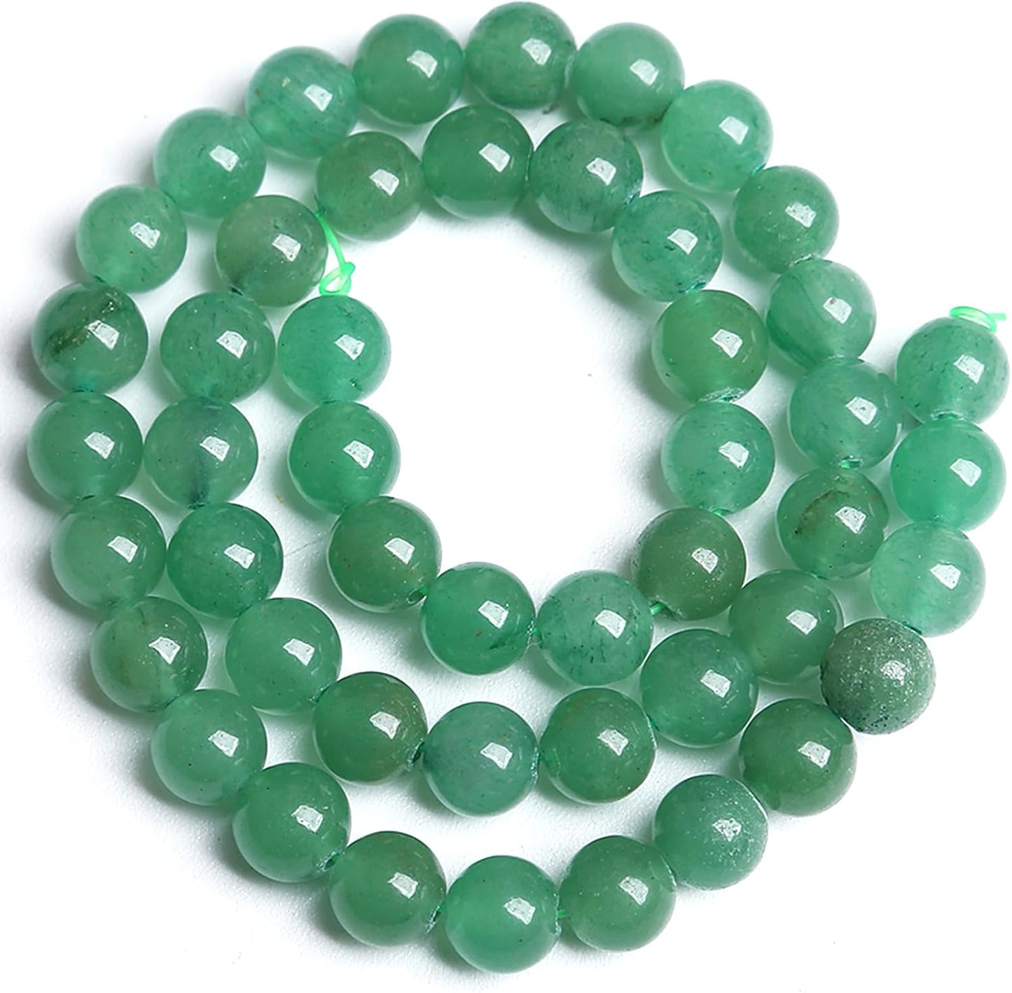 32PCS 12MM Natural Green Aventurine Beads Natural Gemstone Crystal Energy Stone Beads for Jewelry Making DIY Bracelet Necklace 1 Strand 15"