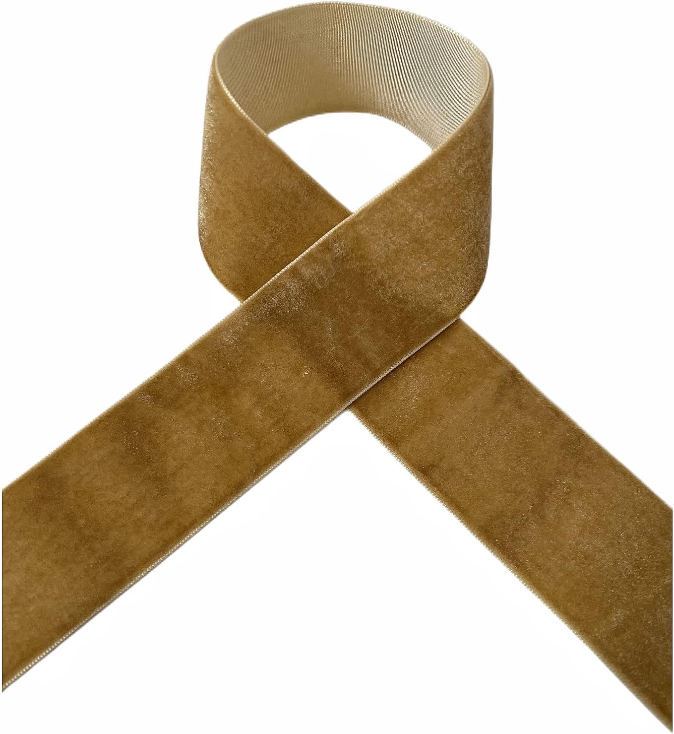 Velvet Ribbon, 1 1/2-Inch by 25-Yard Spool (Khaki) - Crafty Corner