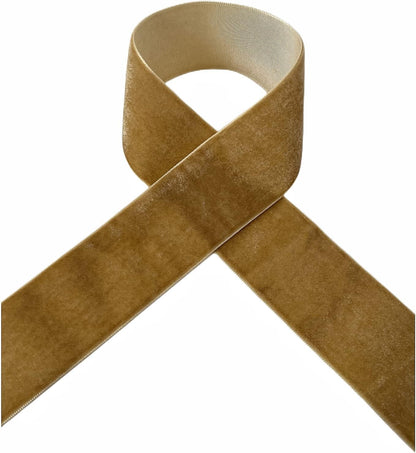 Velvet Ribbon, 1 1/2-Inch by 25-Yard Spool (Khaki) - Crafty Corner