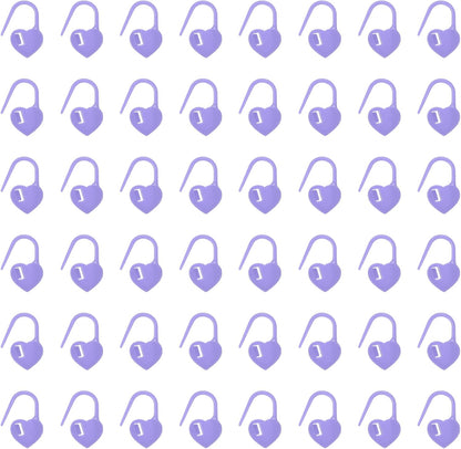 uxcell 200pcs Stitch Markers for Crocheting, Heart Shaped Crochet Marker Needle Clip Counter for Knitting Clothing Tag DIY Craft,Purple