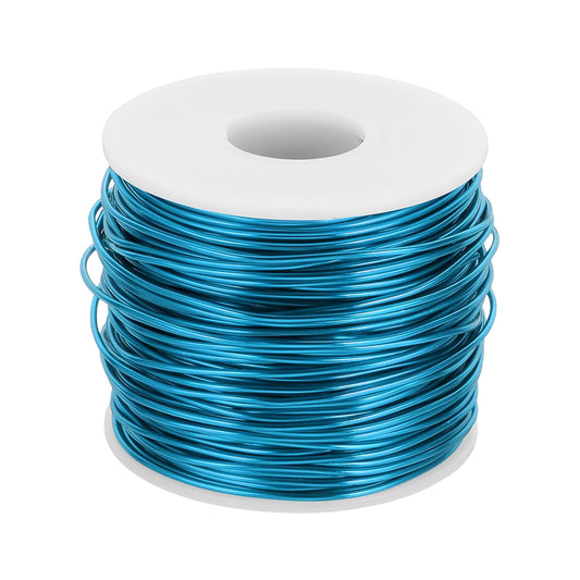 MECCANIXITY 15 Gauge Anodized Aluminum Craft Wire Bendable Bonsai Training Wire 223 Feet 1.5mm for Sculpting Crafts Wreath Floral Beading Jewelry Making, Blue
