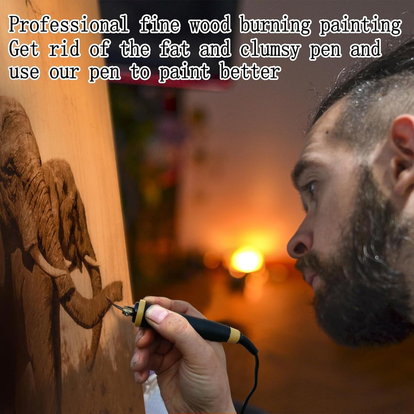 FIRElood Wood Burning Tool,Wood Burning kit Pen 25~750℃,Professional Wood Burning kit,with Digital Thermometer Temperature Adjustable Temperature,1 Wood Burning pens, 30 Wood Burning Pen Tips - Crafty Corner