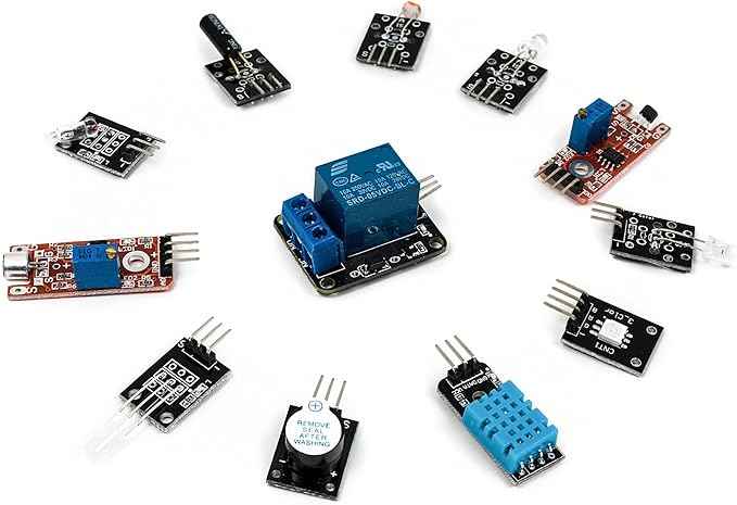 37 in 1 Sensor Module Kit for Arduino Starters - Sensor Kit DIY for Raspberry Pi Mega2560 UNO R3 Nano Including Tutorial in USB Flash Driver