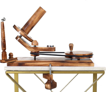 Wooden Yarn Ball Winder – Hand Crank Beechwood Swift for 8–10 oz Skeins – Wool Yarn Winder for Knitting, Crochet Thread & Crafting (Antique Ball Winder)