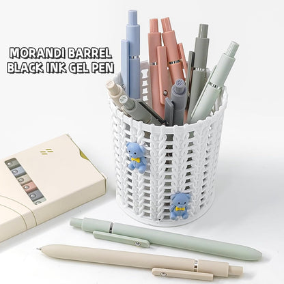 6 Pcs Gel Pens 0.5mm Quick Dry Black Ink Pens Fine Point Smooth Writing Pens, Cute Office and School Supplies Gifts for Women Teacher Students (6 Pcs Morandi Silver)