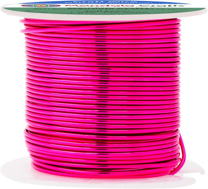 Mandala Crafts 16 Gauge Anodized Aluminum Craft Wire for Jewelry Making - 100 FT Colored Flexible Hot Pink Wire - Bendable for Bonsai Armature Crafting Sculpting - Crafty Corner