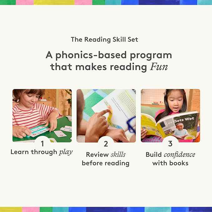 Lovevery Reading Skill Set, Learn to Read for Pre-K and Kindergarten, Fun Phonics Games and Books, Part 1