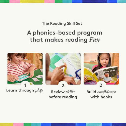 Lovevery Reading Skill Set, Learn to Read for Pre-K and Kindergarten, Fun Phonics Games and Books, Part 1