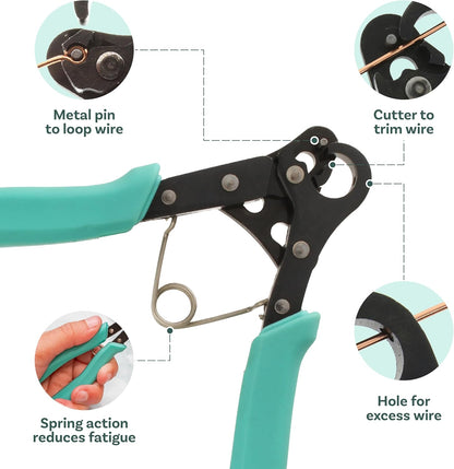 The Beadsmith Vintaj One Step Looper – Create and Trim Consistent 1.5 mm Loops for Jewelry, Use With 18-26g Craft Wire - Crafty Corner