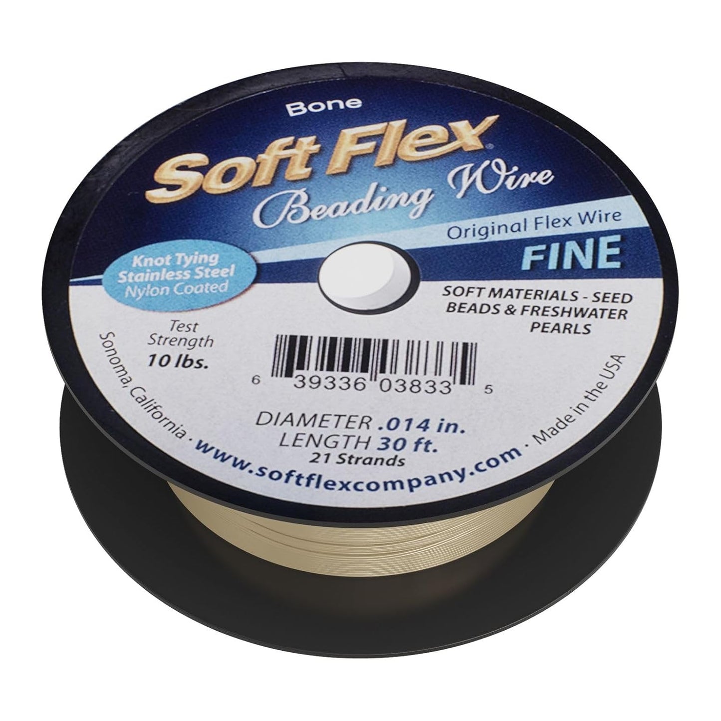 Soft Flex 21 Strand Beading Wire - Fine 0.14 Diameter - 30 Feet Design Wire - Crafty Corner
