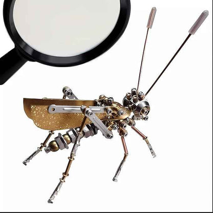 Mechanical Metal DIY 3D Insect Cricke Model Brass Puzzle Kits Puzzle for Adults, Steampunk Electric Mechanical, Assembly DIY Gift Craft Hobby for Men Christmas Decorations(Cricket)