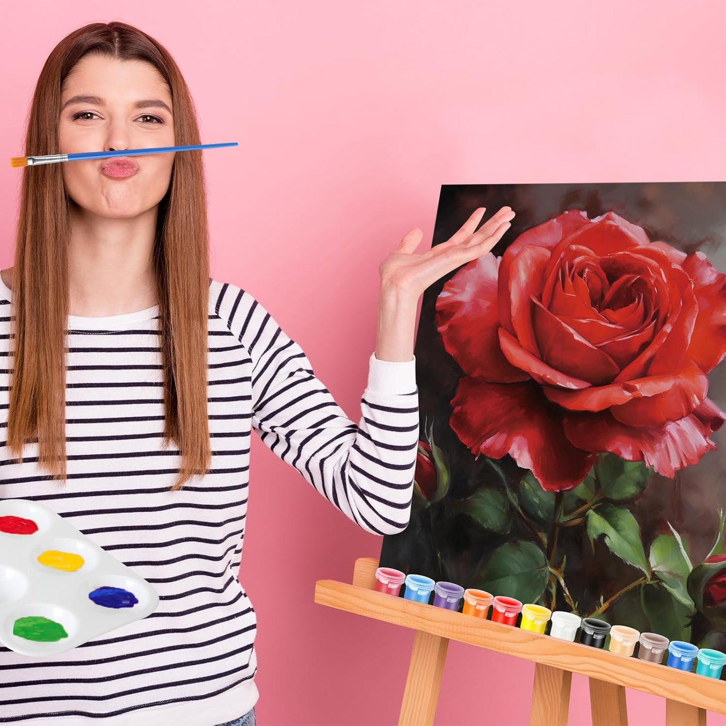 Zhanmai 12 Pack Pre Drawn Canvas for Painting Sip and Paint Kit 8" x 10" Paint Party Set Canvas Painting Pre Printed Canvases for Party Favor DIY Virtual Adult's Date Night(Plant) - Crafty Corner