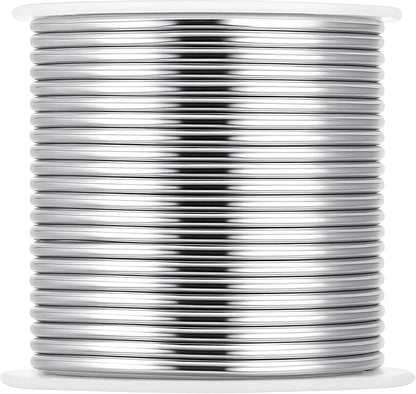 Mandala Crafts 13 Gauge Anodized Aluminum Craft Wire for Jewelry Making - 300 FT Colored Flexible Silver Black Wire - Bendable for Bonsai Armature Crafting Sculpting - Crafty Corner